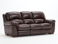 Canapé 3 places - Cuir - 223 x 101 x 97 cm - Marron foncé - Style moderne confortable
